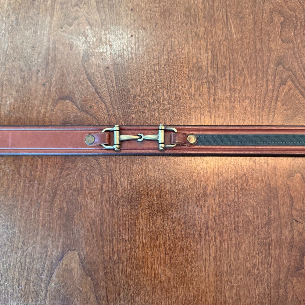 Tory Belt Women 36 Brown Snaffle Bit 2305 English Bridle Leather Equestrian USA - Picture 4 of 8